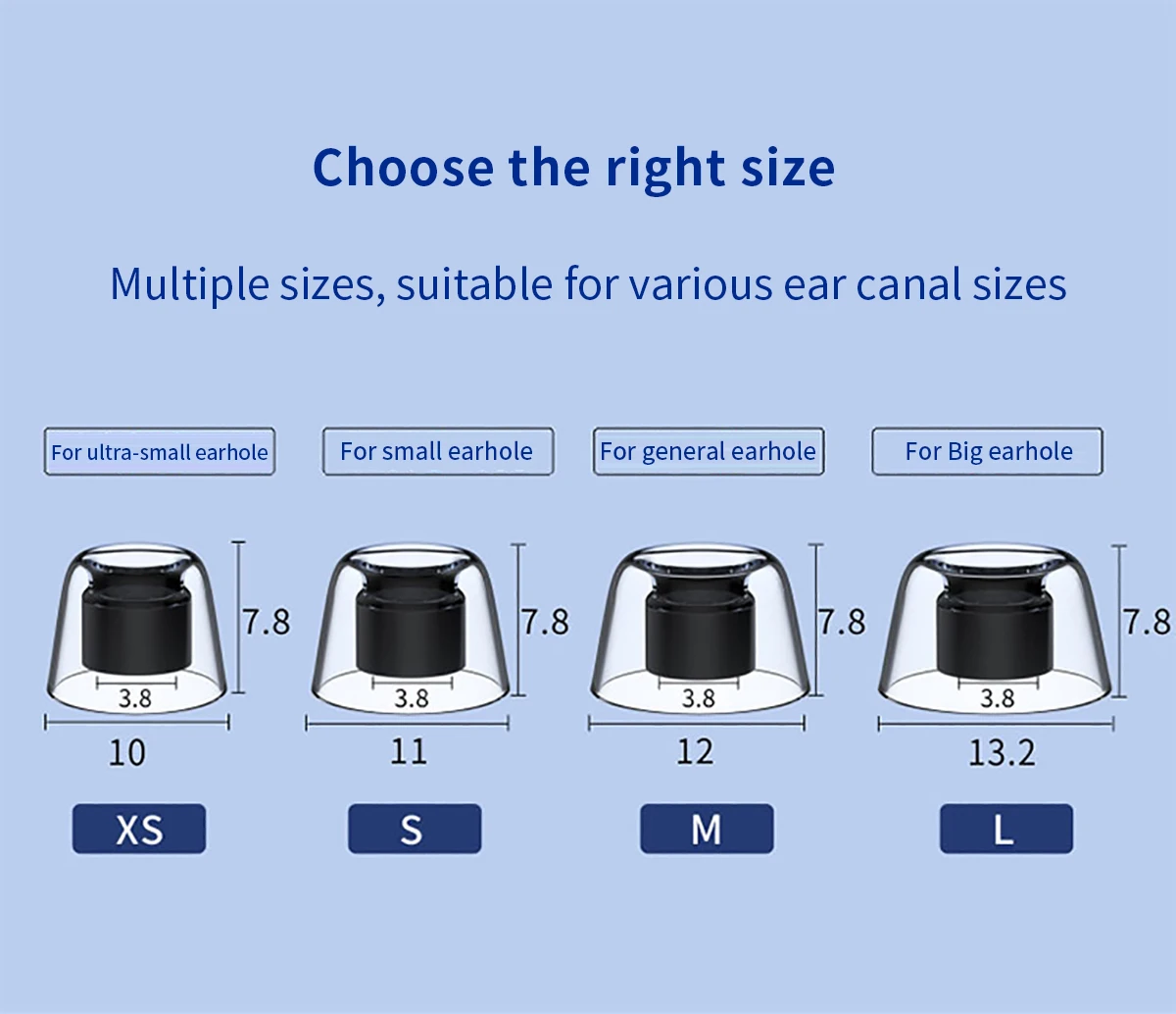 Puntas de oreja de látex para Tripowin x HBB: Mele IEM, auriculares internos, EDX 1DD KZ, puntas de HiFi para LZ A7, puntas de auriculares HIFI antideslizantes - imagen 5