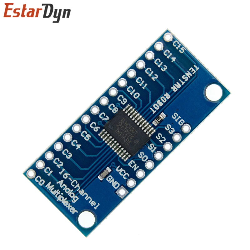 CD74HC4067 Módulo de placa de ruptura multiplexor digital analógico de 16 canales Electrónica inteligente - imagen 5