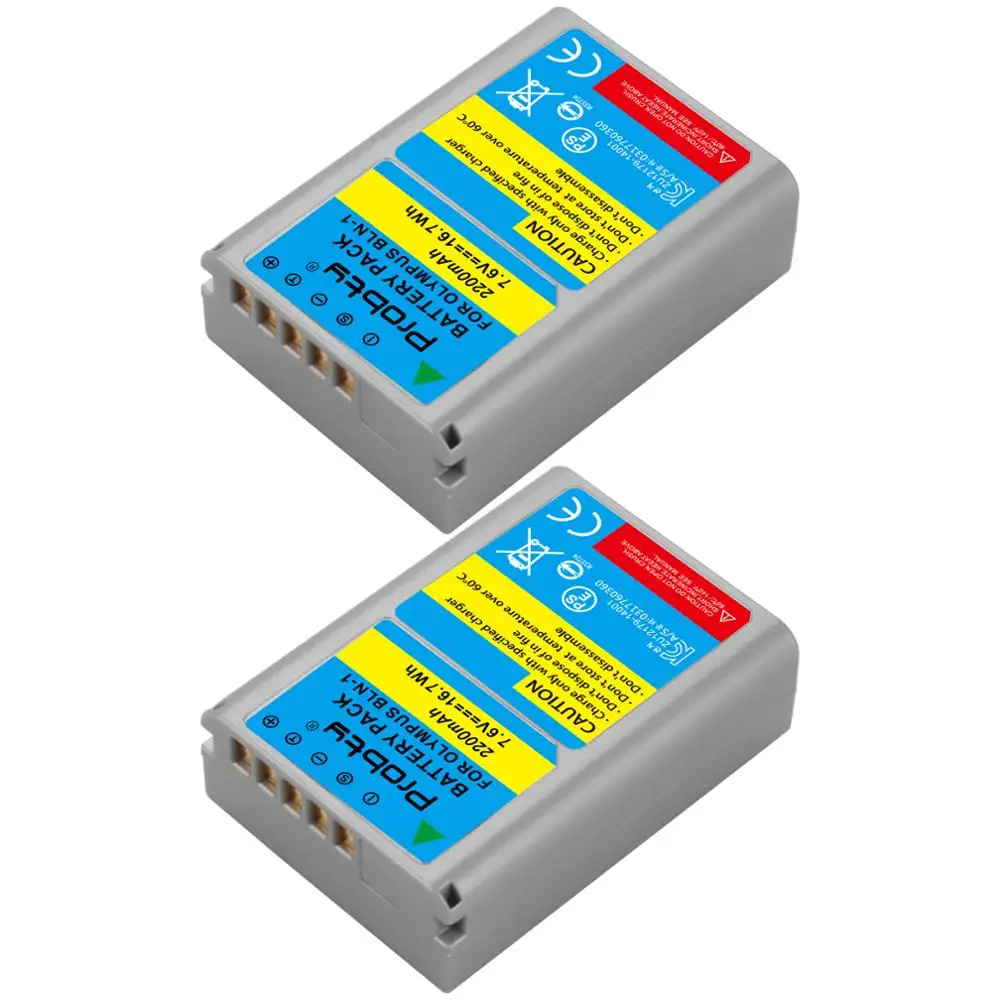 Batería de repuesto de 2200mAh para ordenador portátil, Cargador de un solo canal para Olympus, BLN-1, PS-BLN1, BLN-1, PS, E-M5, BLN 1, PSBLN1 - imagen 3