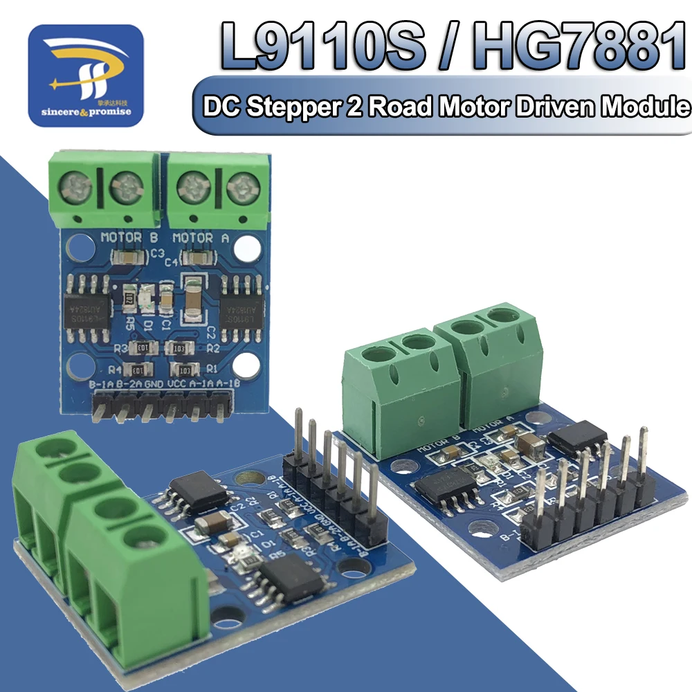 Módulo impulsado por Motor de dos carreteras L9110 L9110S / HG7881 HG7881CP para Arduino, placa controladora de Motor paso a paso CC de 2 canales, puente H