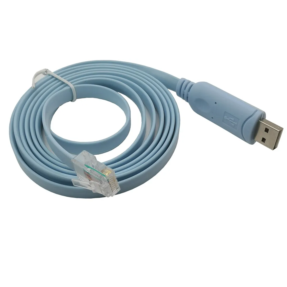 Cable de consola USB a RJ45, adaptador de serie RS232 para enrutador Cisco de 1,5 m, convertidor USB RJ 45 8P8C, Cable de consola USB