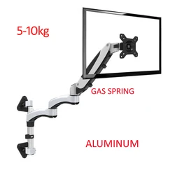 Soporte Pared TV LED 10-32 Giratorio 360 Grados Aluminio Resistente