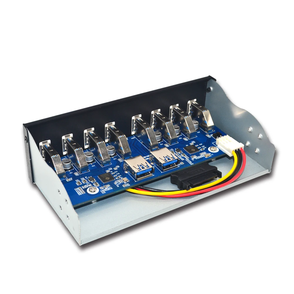 Divisores de Panel frontal USB 5,25 para ordenador, concentrador de 8 puertos USB 3, 3,0, 3,0, para PC, USB-HUB, múltiples, USB 3,0 - imagen 5