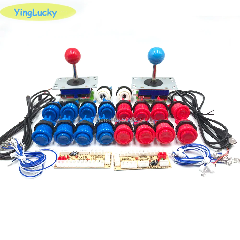 Kit de bricolaje Arcade, codificador USB de retardo cero, Joystick de estilo americano, botón pulsador de 28mm para controlador, consola de juegos, PC Mame Raspberry pi - imagen 2