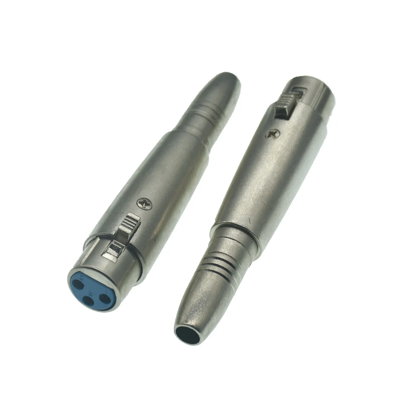 Conector de conversión XLR macho hembra a hembra de 6,35mm, núcleo de cobre de 6,5mm, adaptador de 3 pines, conector adaptador amplificador, 1 Uds. - imagen 2