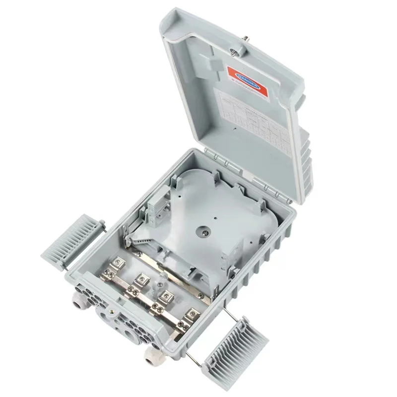 Caja de distribución impermeable FTTH 16 núcleos 295x175x80 mm, caja de conexiones montada en la pared, codificación 1x16 4 en 16 salidas eLink - imagen 5