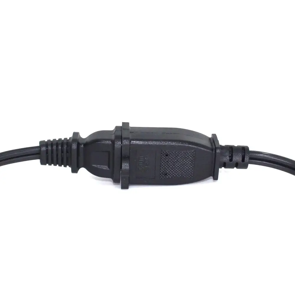 Cable de extensión de alimentación macho a hembra de 2 clavijas de EE. UU. Canadá, cable de alimentación de CA NEMA 1-15P a 1-15R 10A 0,3 m/0,5 m - imagen 4