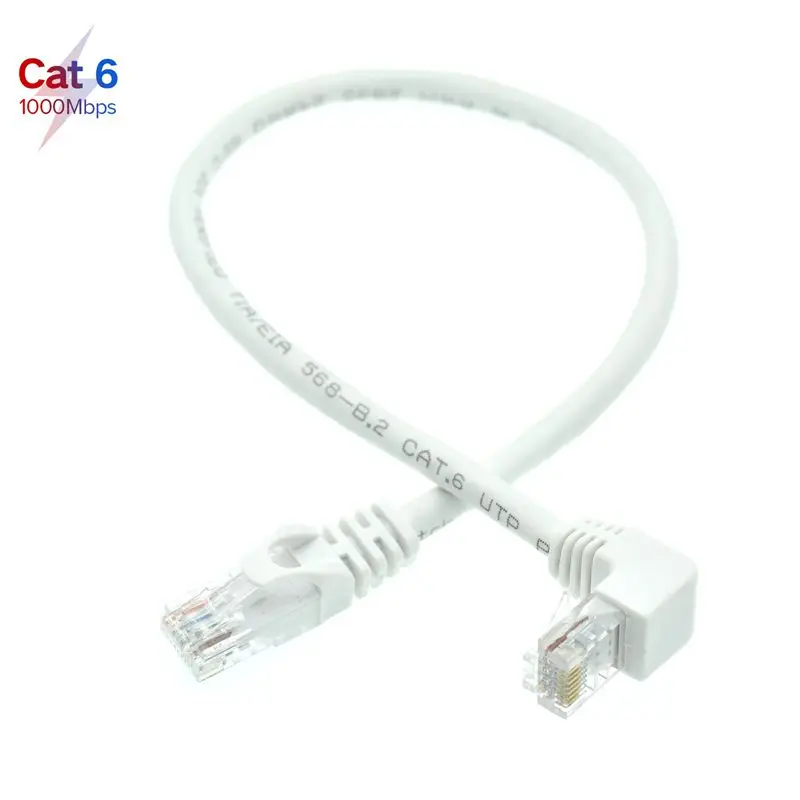 Cable RJ45 CAT6 Angular 90º - Conexión de Red Ethernet UTP Gigabit - imagen 4
