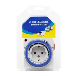Temporizador Enchufe Programable 24h con Tierra – Apagado Automático
