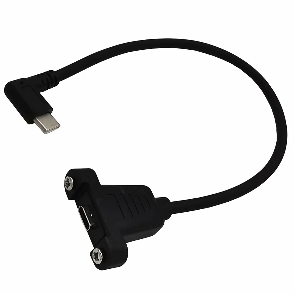 Cable USB C 90° - Montaje en panel