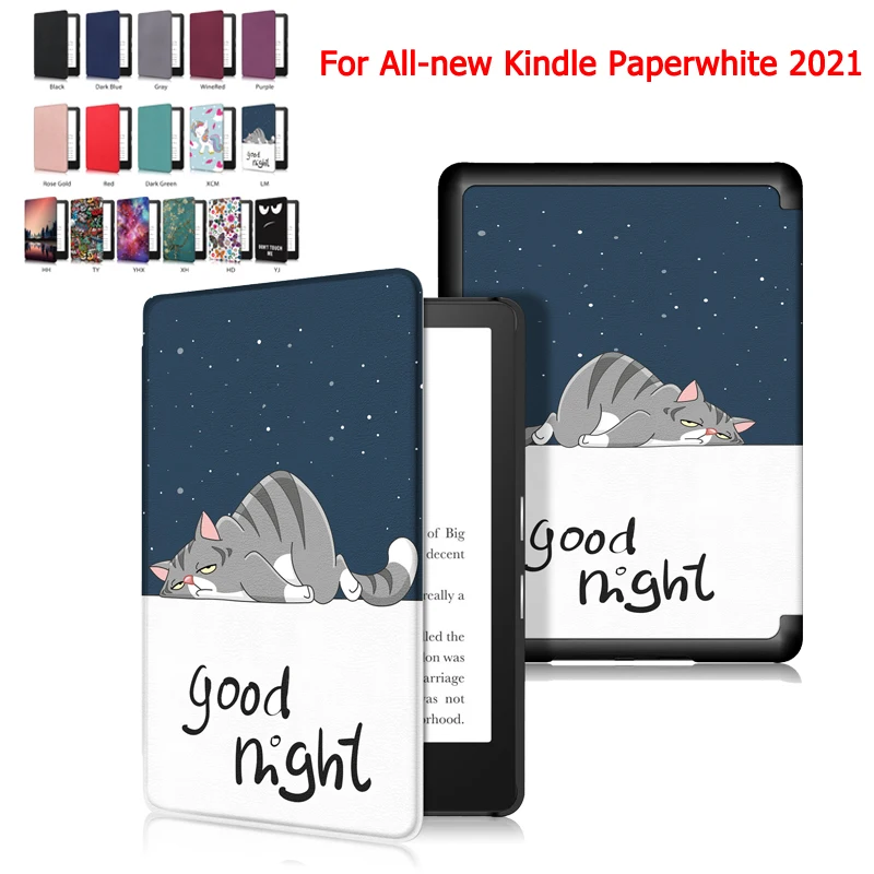 Funda magnética de cuero PU para Kindle Paperwhite 5, carcasa de 11. ª generación, 2021, 6,8 pulgadas