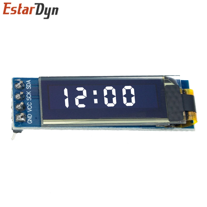 EstarDyn-Módulo de pantalla OLED I2C de 0,91 pulgadas, controlador de pantalla OLED I2C Blanco/azul/amarillo, CC 3,3 V ~ 5V para Arduino - imagen 5