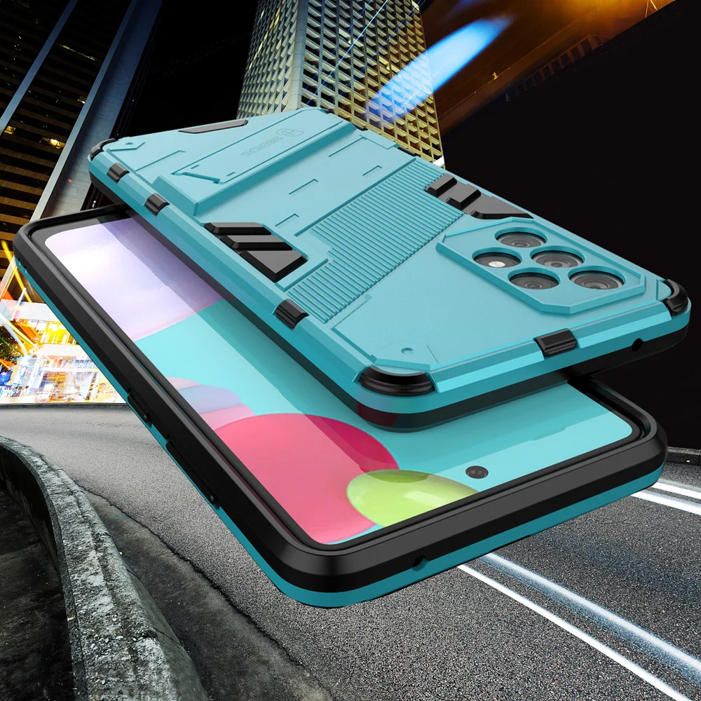 Funda de teléfono A prueba de golpes para Samsung Galaxy A52 A 52 5G, protección de lente de cámara, parte trasera dura, PC, soporte protector - imagen 2