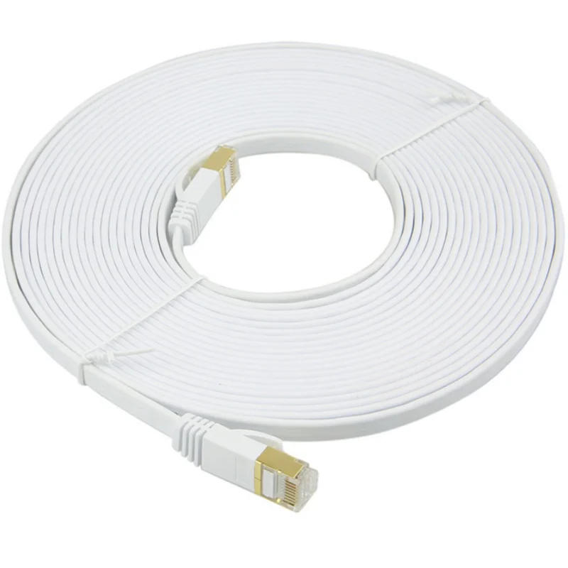 Cable LAN UTP plano RJ45 CAT7 de 0,5-50m, 10000Mbps, para Cable Gigabit Ethernet, Cable de red para módem, enrutador, Cable de conexión CAT7 de 10Gbps - imagen 2