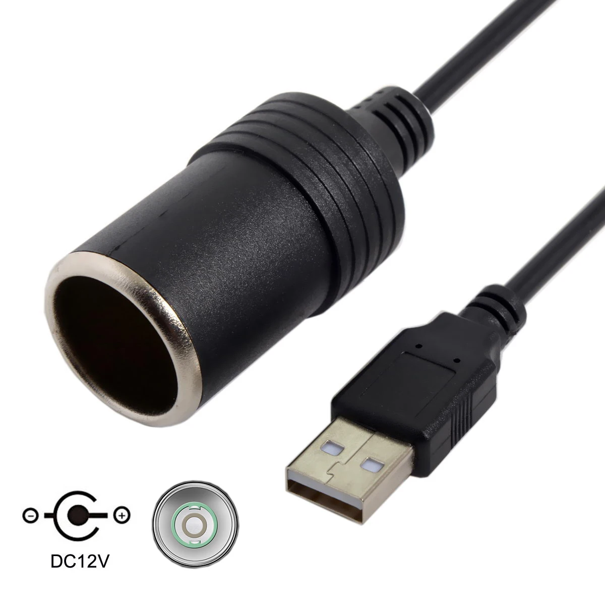 Adaptador convertidor de enchufe de cargador de coche USB 5V a DC 12V accesorios interiores de coche - imagen 5