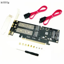 Adaptador M.2 NVMe a PCIe x16 3.0 - 3 en 1