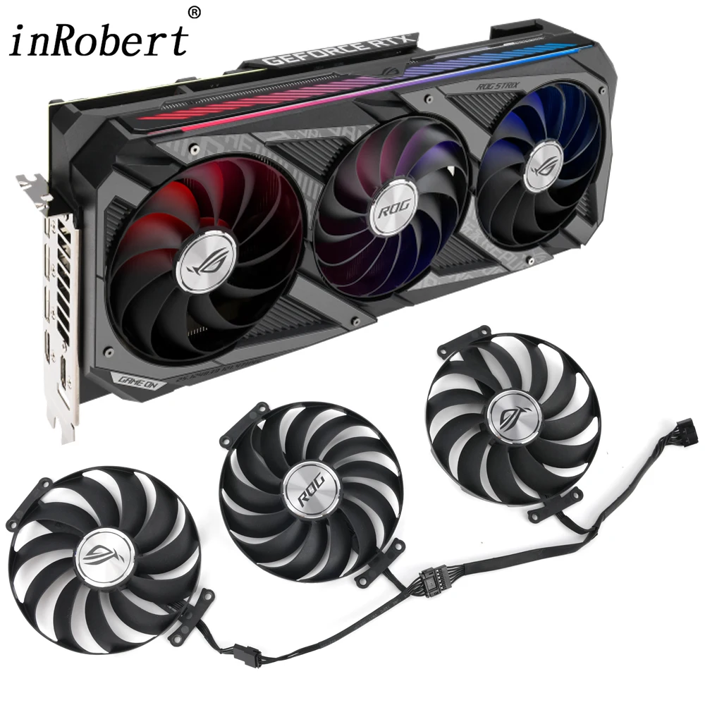 Ventilador de refrigeración de 95MM CF1010U12S, reemplazo para ASUS ROG Strix GeForce RTX 3060 Ti 3070 3080 3090 3070Ti 3080Ti, tarjeta gráfica de vídeo - imagen 2