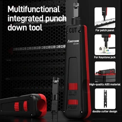 Herramienta de Impacto AMPCOM Tipo 110 – Cuchillas Doble para Cables