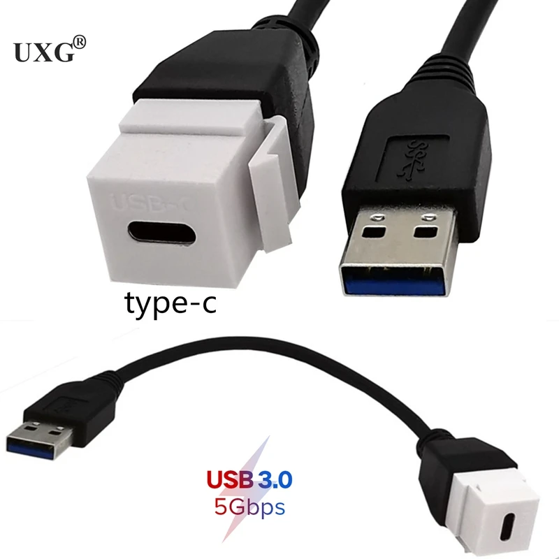 Adaptador USB 3.0 Macho a USB-C Hembra – Cable 20 cm - imagen 2