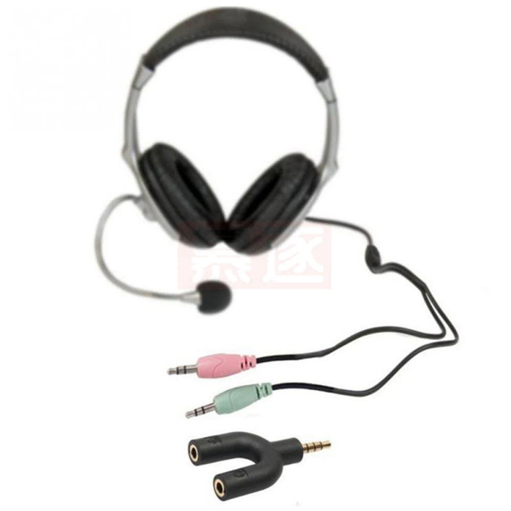 Divisor Y estéreo de 3,5 mm Audio macho a 2 hembra micrófono auriculares adaptador de enchufe nuevo - imagen 5