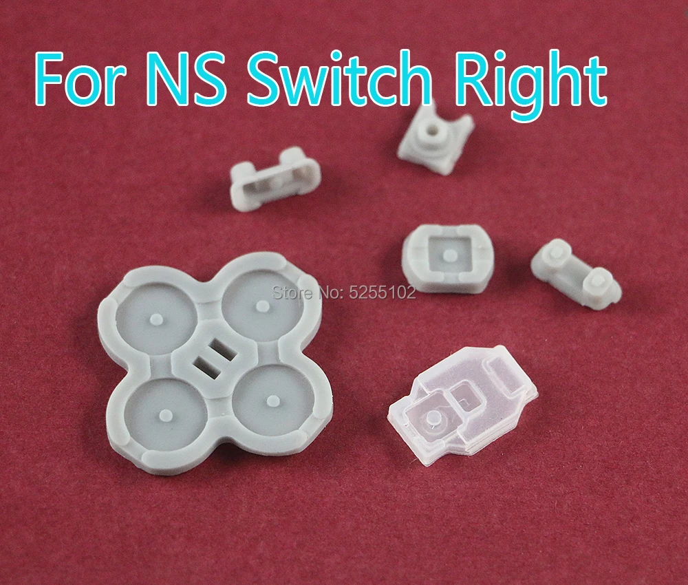 1 Juego de piezas de repuesto adhesivas conductoras izquierda y derecha, almohadilla de botón conductora de goma para controlador Joy Con Nintend Switch