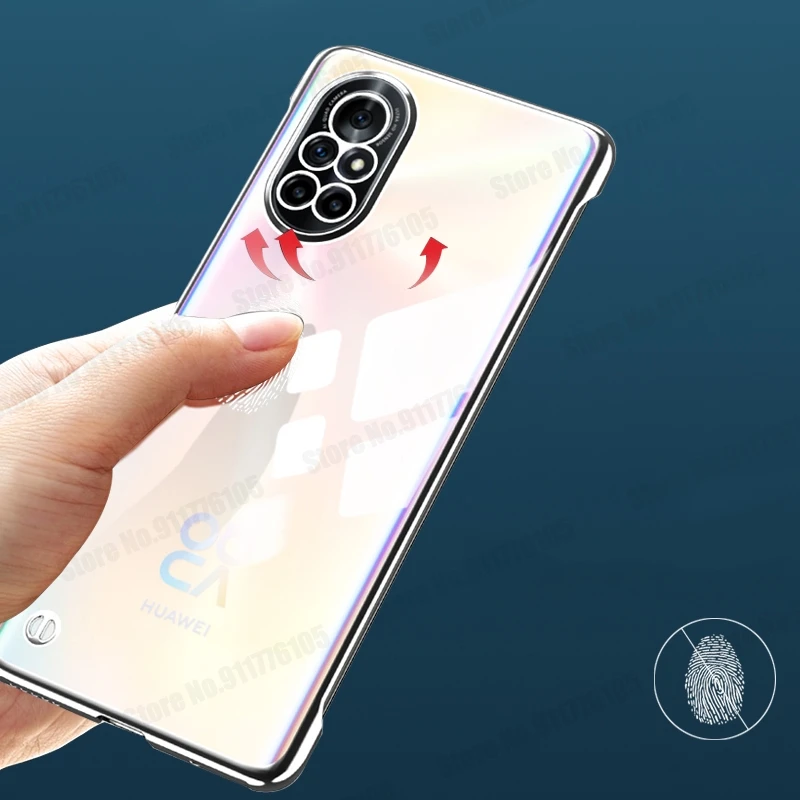Funda ultrafina transparente sin marco para Huawei Nova 8 7 Pro V40 X10 30 P40 Pro Plus, funda protectora con soporte de anillo de Metal - imagen 5