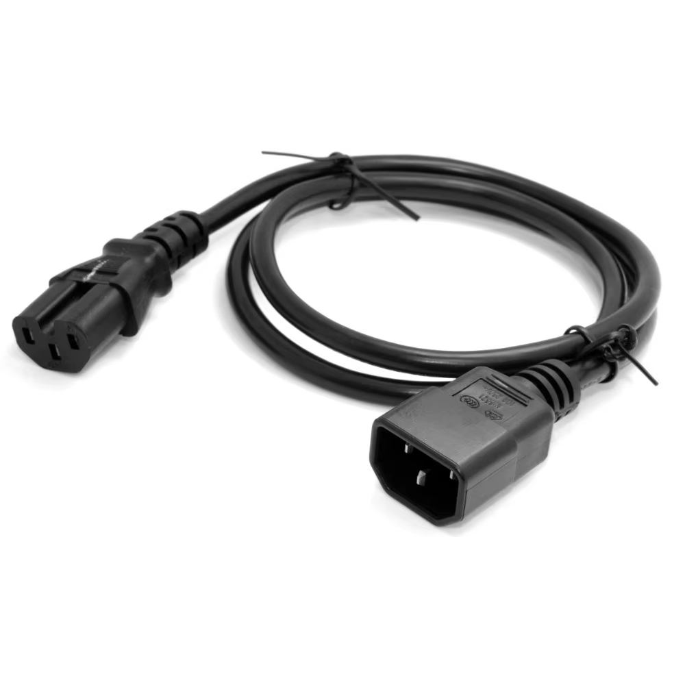 Cable de extensión de potencia para enchufe de tetera, Cable macho a hembra, 250V, 15A, IEC 60320, C14, 320, C14, C15, 100cm, 3 pies, 0,5 m, 1,5 m, 3m, 5m - imagen 2