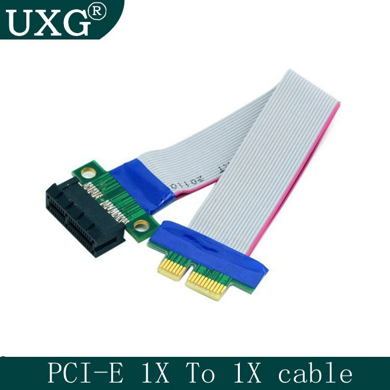 Un cable con un PCI-E 1x al conector