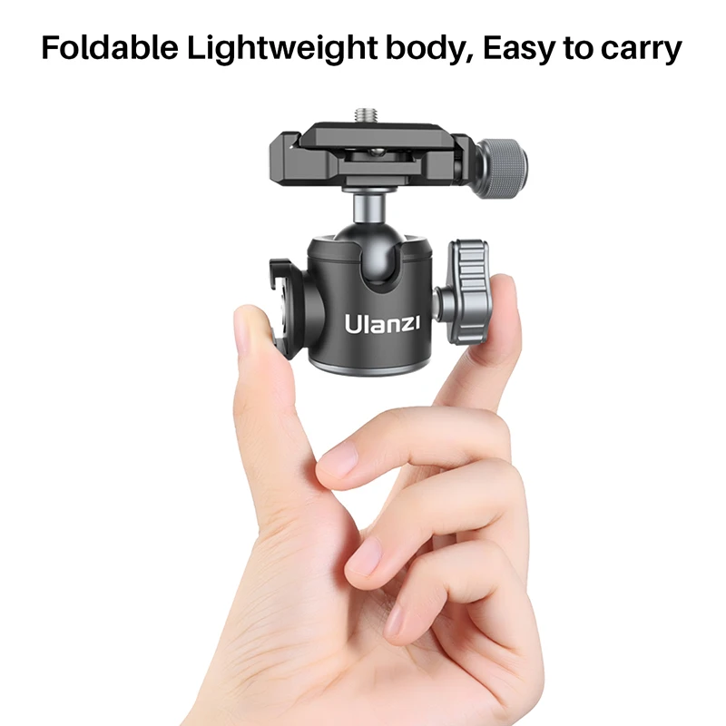 Ulanzi-trípode U-80L Arca Swill, cabeza de bola, placa de Arca, cabeza de bola, extensión de zapata fría para micrófono, cámara de luz LED - imagen 3