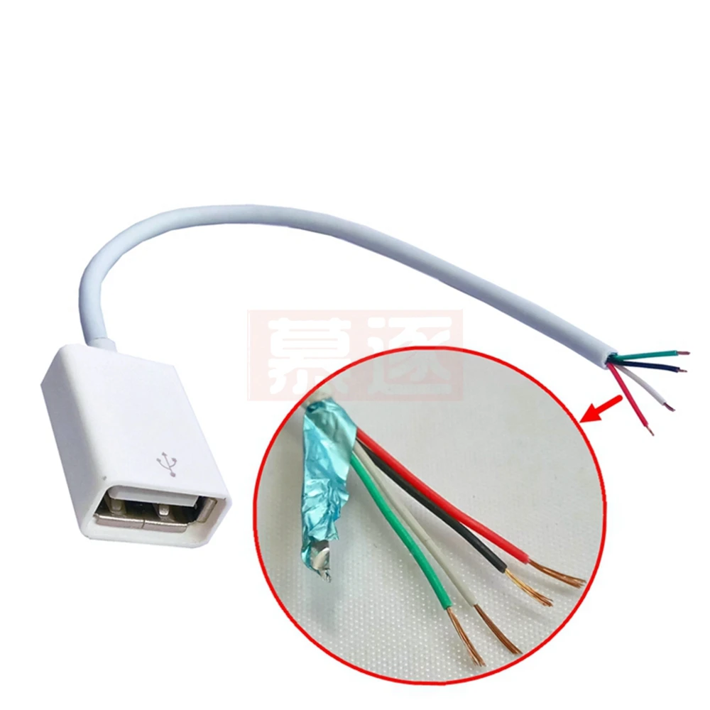 Cable de datos USB 2,0, cable de extensión USB de doble cabeza, línea OTG de bricolaje, 30 CM, 1 unidad - imagen 5