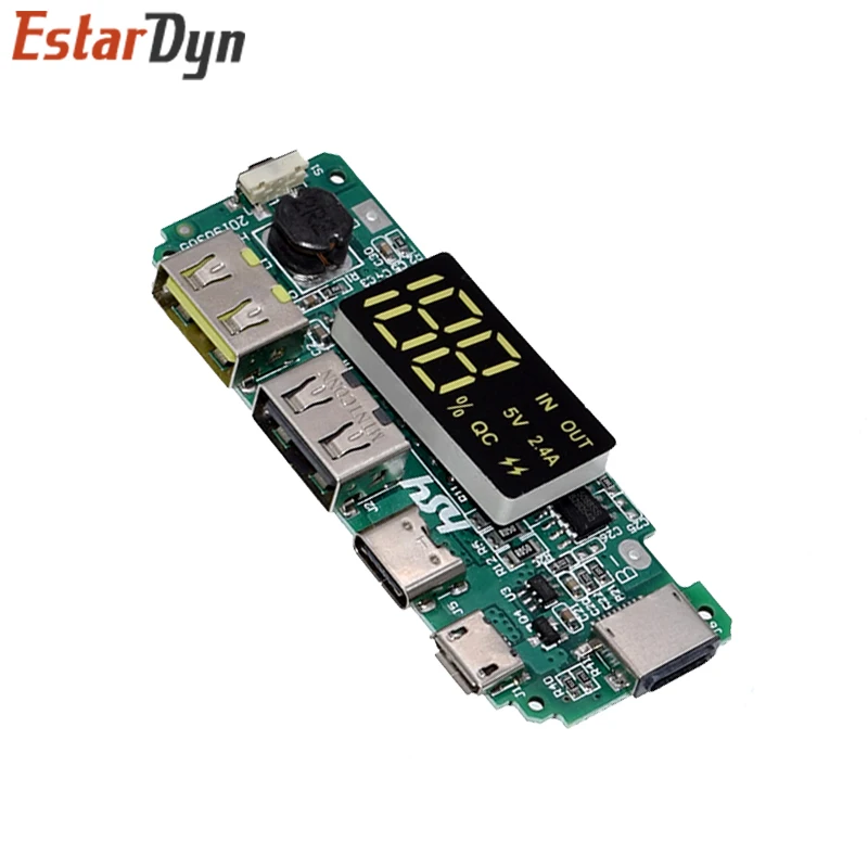 LED Dual USB 5V 2.4A Micro/tipo-c USB banco de energía móvil 18650 módulo de carga cargador de batería de litio placa protección de circuito - imagen 3