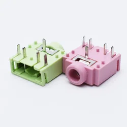 Adaptador Jack 3.5mm Auriculares Estéreo PJ307 Verde Rosa