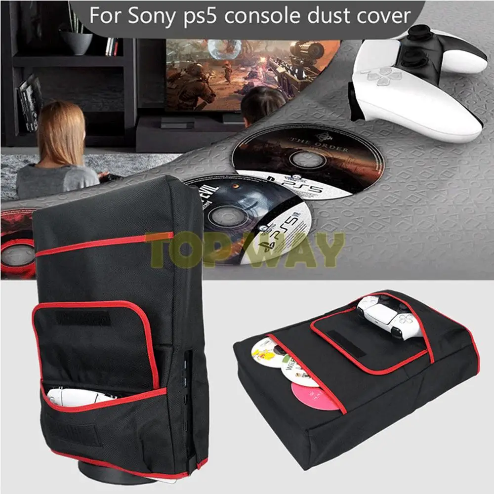 Cubierta protectora a prueba de polvo para Playstation 5, carcasa exterior impermeable, antiarañazos, bolsa de disco de juego para consola de juegos PS5, 1 ud. - imagen 5