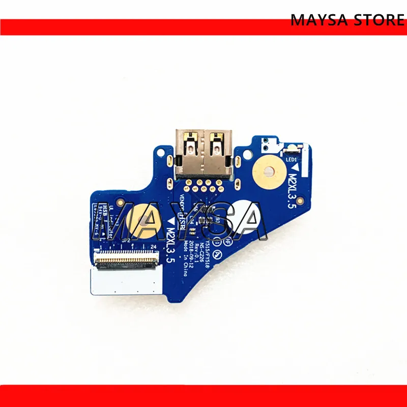 NS-C226 original 5C50S24937 para Lenovo Y7000 Y540-15 placa de interruptor de botón de alimentación USB prueba bien