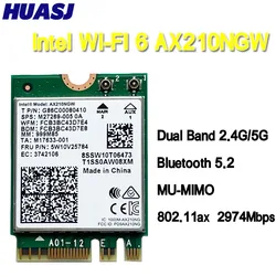 Tarjeta WiFi 6E M.2 Intel AX210 2400Mbps Bluetooth 5.2