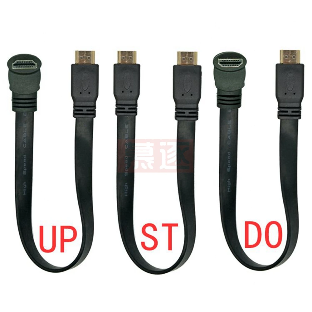 1FT Flache Dünnen Alta Velocidad 1,4 V HD-kompatibel Verlängerung Kabel 30cm EINE Art Mann zu EINEM Mntrenlichen cable AM/AM-Up & Dow - imagen 3