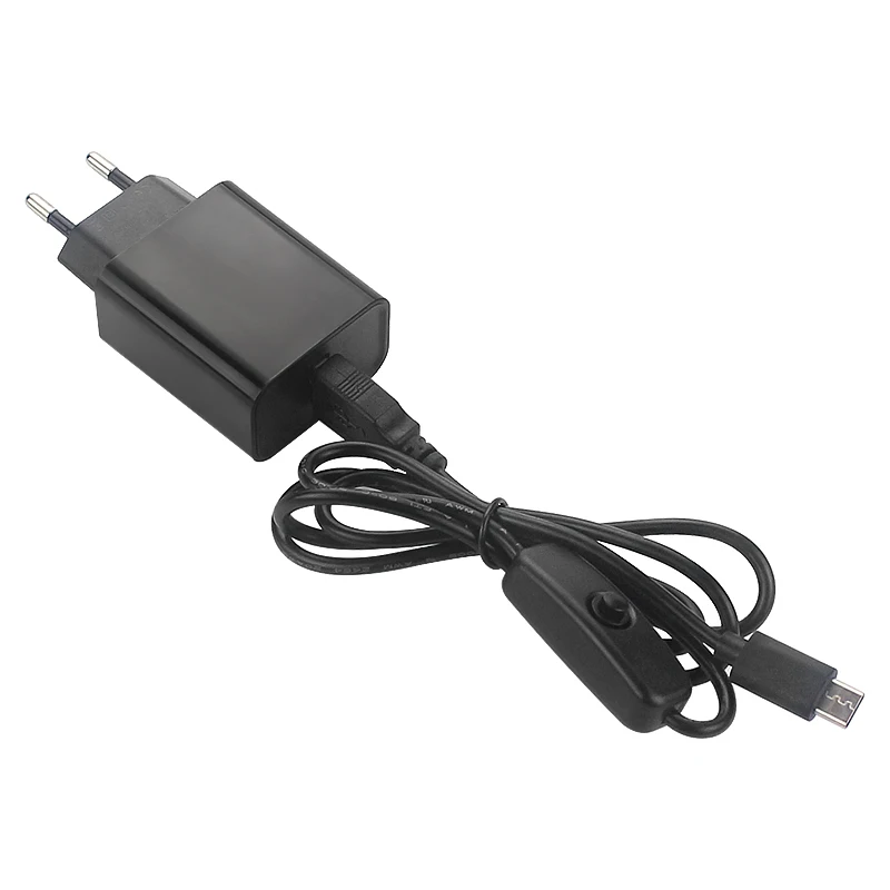 Raspberry Pi 4 fuente de alimentación 5V 3A adaptador de corriente UE EE. UU. Reino Unido SU USB tipo C Cable USB con interruptor de encendido/apagado para Pi 4 naranja Pi 3 4 LTS - imagen 3