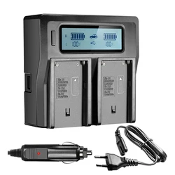 Cargador Doble Canal Sony NP-F970/F550 con Pantalla LCD