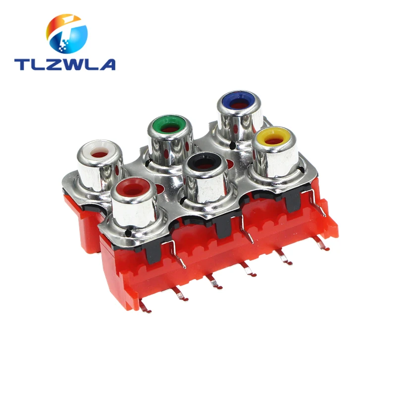 Enchufe concéntrico AV de 9 pies, toma RCA de 6 orificios, PCB soldado, AV6-8.4-13B de AUdio y vídeo, 1 ud. - imagen 3