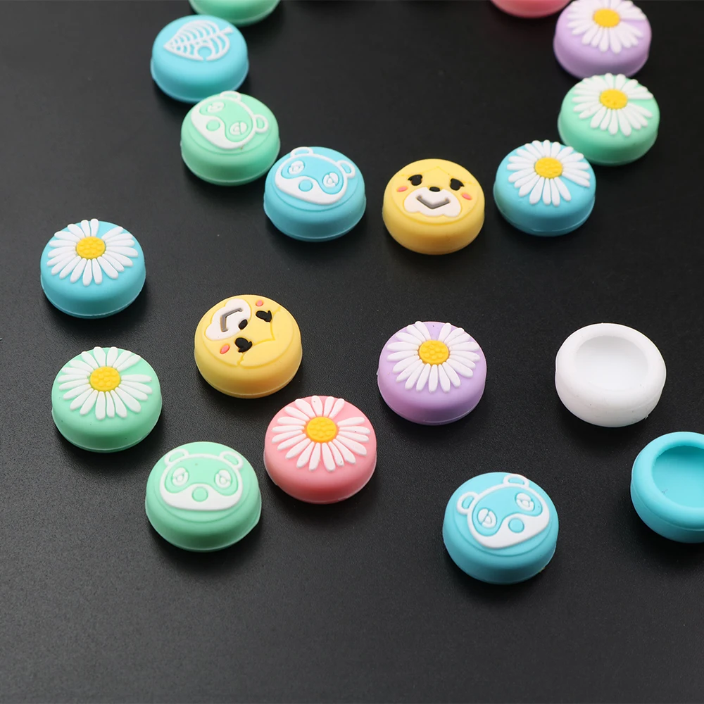 YuXi Animal-Crossing tapas de agarre de pulgar, cubierta de botón de Joystick para Nintendo Switch Lite, NS Joy Con, tapas de pulgar para controlador - imagen 2