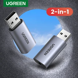 UGREEN Adaptador USB a Jack 3.5 mm TRRS para PC y PS5
