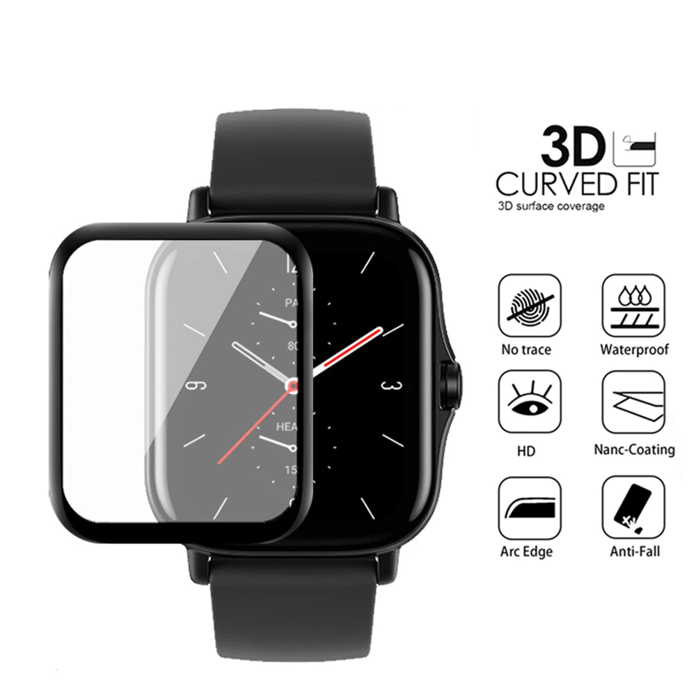 2 unids/lote 3D película suave de borde completo para Huami AMAZFIT GTS 2 Protector de pantalla película protectora suave para Amazfit GTS2 GTS