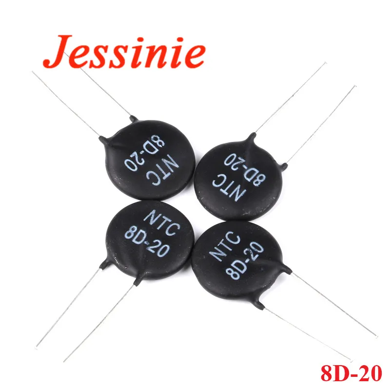 10 unids/lote resistencia termistor NTC NTC 8D-20 8D20 resistencia térmica