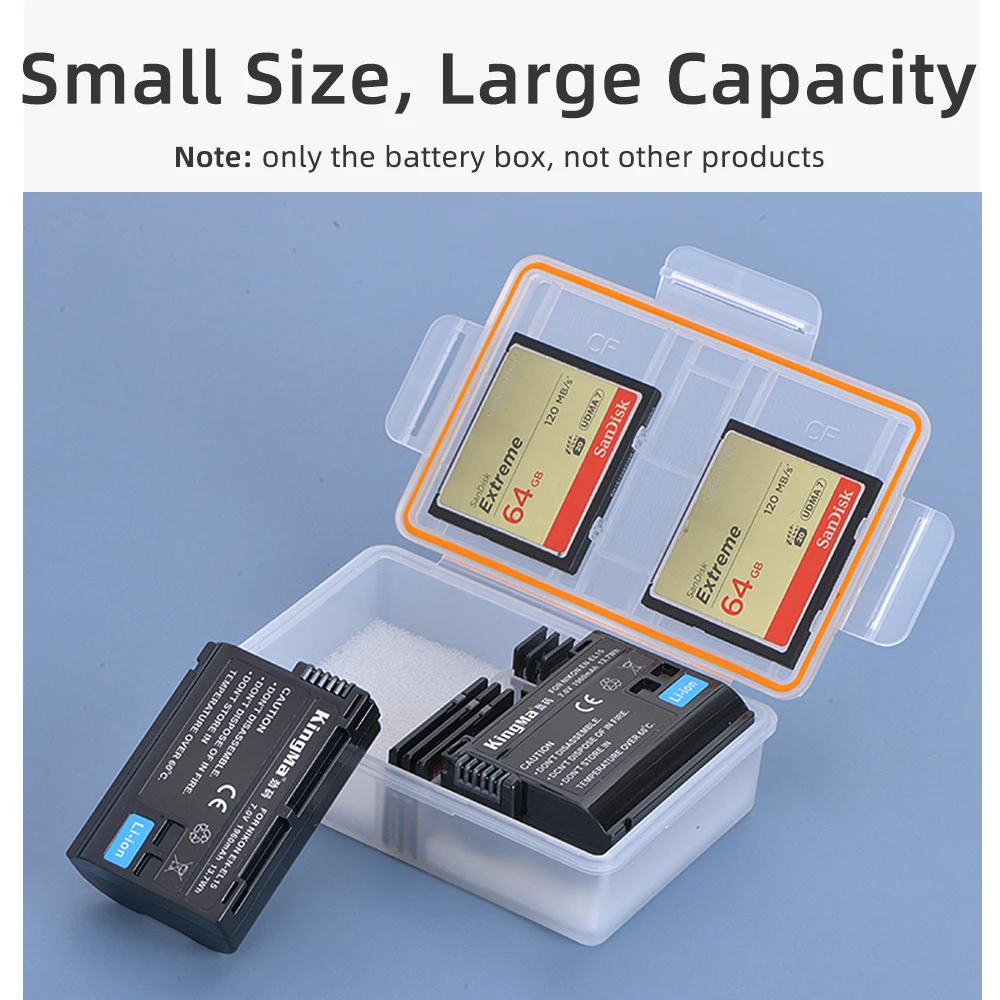 KingMa EN-EL15 ENEL15 estuche protector de batería de plástico caja de almacenamiento de batería para Nikon D800 D750 D810A D7200 D7100 D850 D7000 D610 - imagen 5