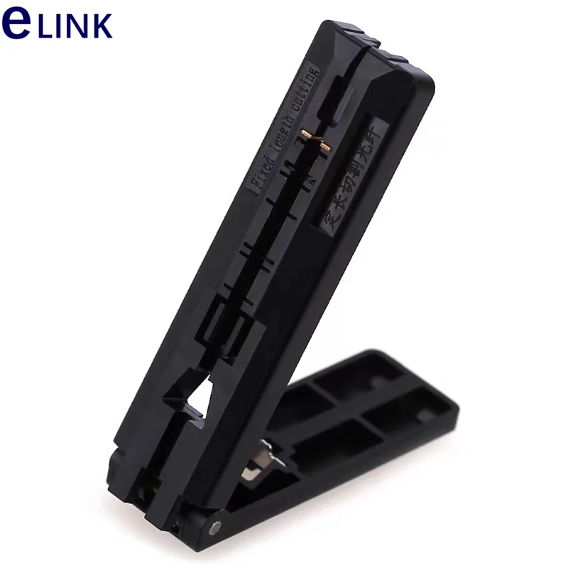 10 Uds 2 en 1 pelador plegable de carril guía de longitud fija para corte de recubrimiento de cables herramienta ftth montaje en frío ELINK