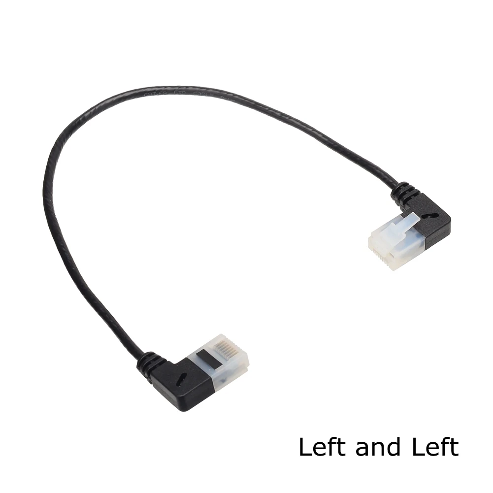 Cable Ethernet ultrafino Cat6 RJ45, Cable de conexión de red UTP de ángulo de 90 grados, derecha, izquierda, arriba y abajo, Cat6a, Lan, corto - imagen 5