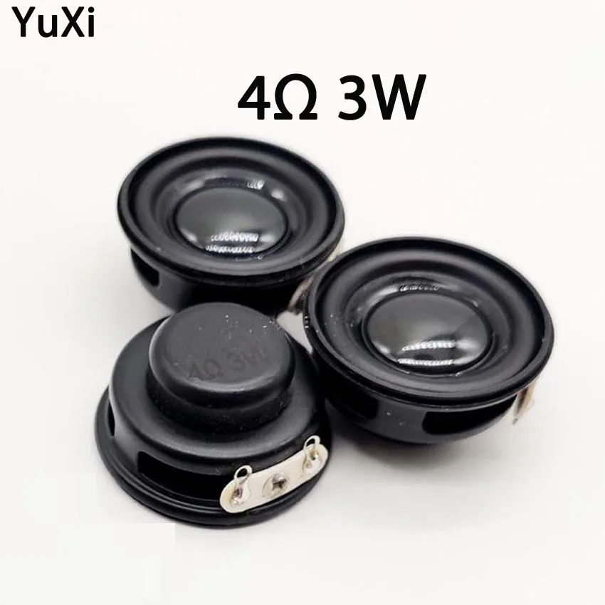 YuXi 1 pieza altavoz bocina 4R 3W diámetro 4CM Mini amplificador junta de goma altavoz mini olla inferior altavoz 31mm