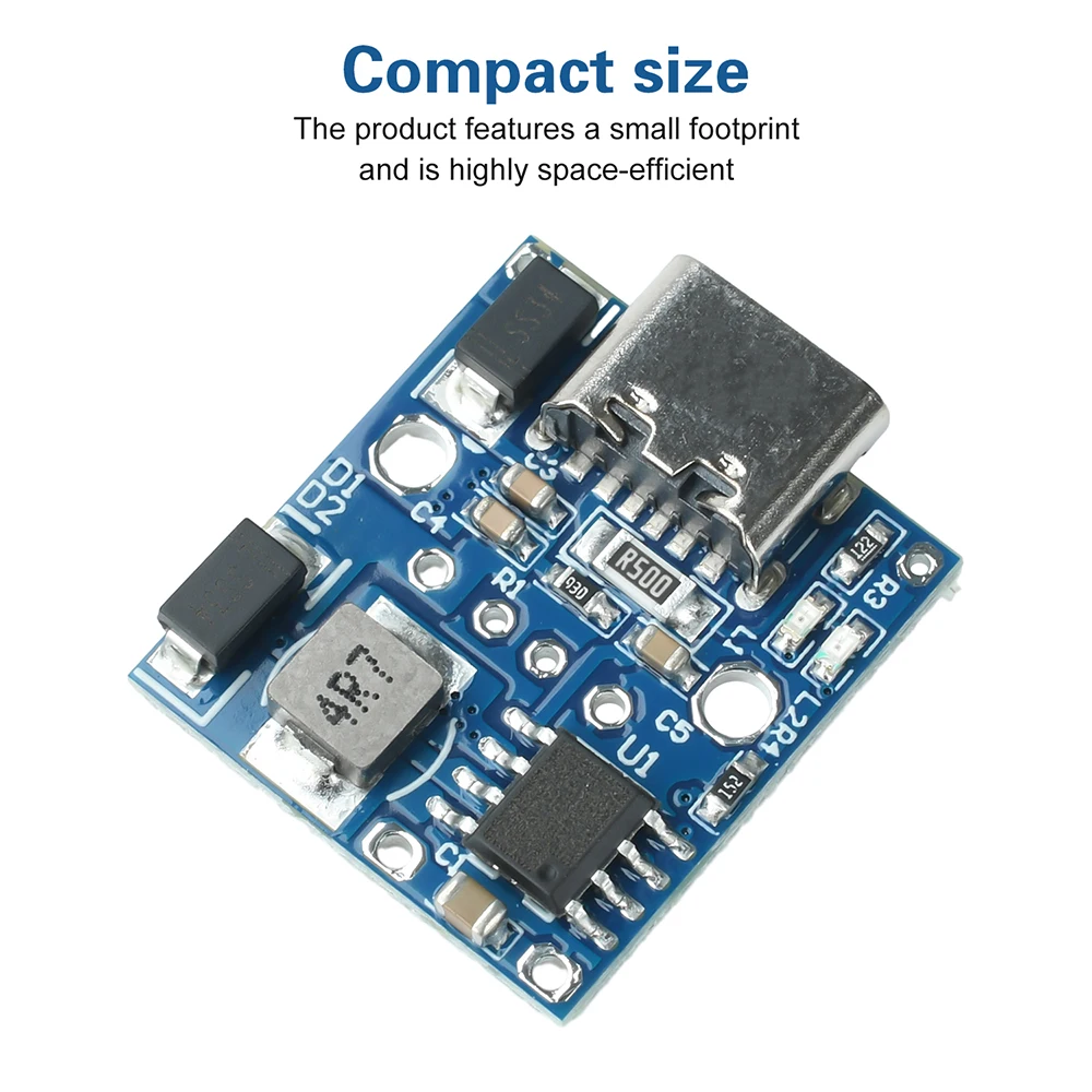 Módulo de fuente de alimentación de batería de litio, célula seca AA/AAA, 3,7 V a 6V, carga, descarga, microcontrolador, conversión, interfaz tipo C - imagen 3