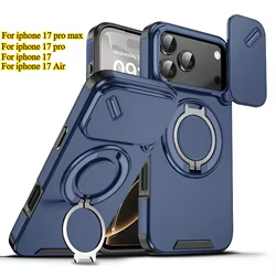 Funda para Iphone 17 Pro Max 17 Air, funda de teléfono con soporte magnético híbrido a prueba de golpes para Iphone 16E 15 14 13 Pro, funda protectora con lente deslizante
