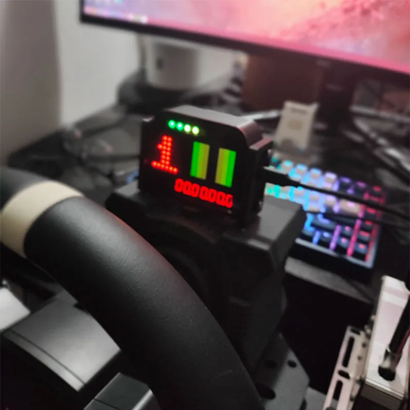 Tablero de carreras Sim, pantalla de velocidad de carreras, tablero de visualización del volante del coche para Thrustmaster para Logitech / SIMAGIC MOZA PC - imagen 4